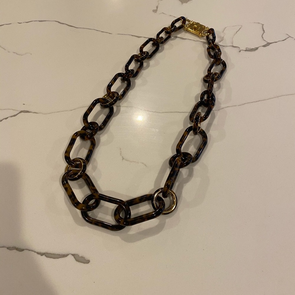 Michael Kors tortoise Shell and gold necklace